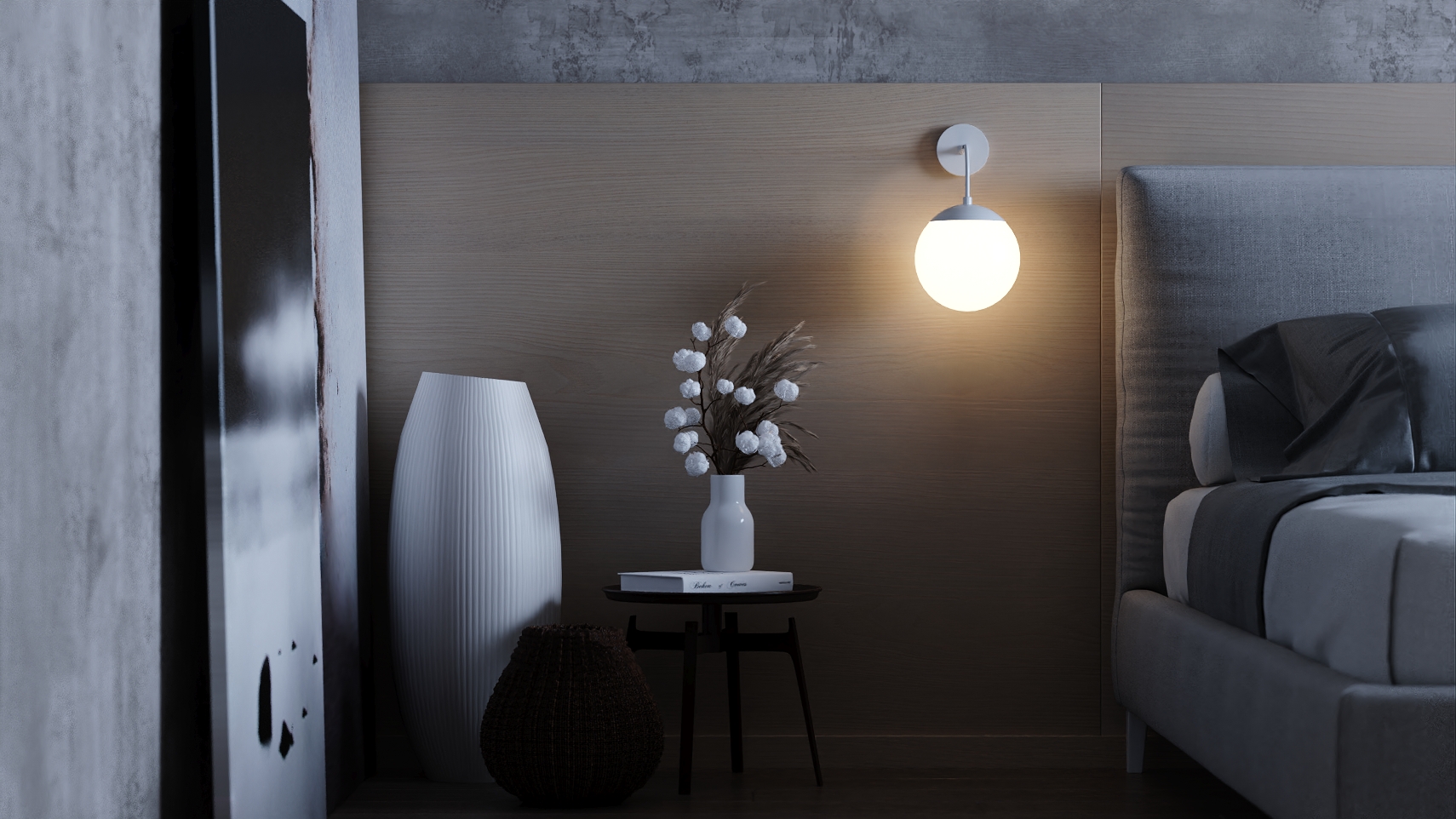 Detalhe de luminária em ambiente interno