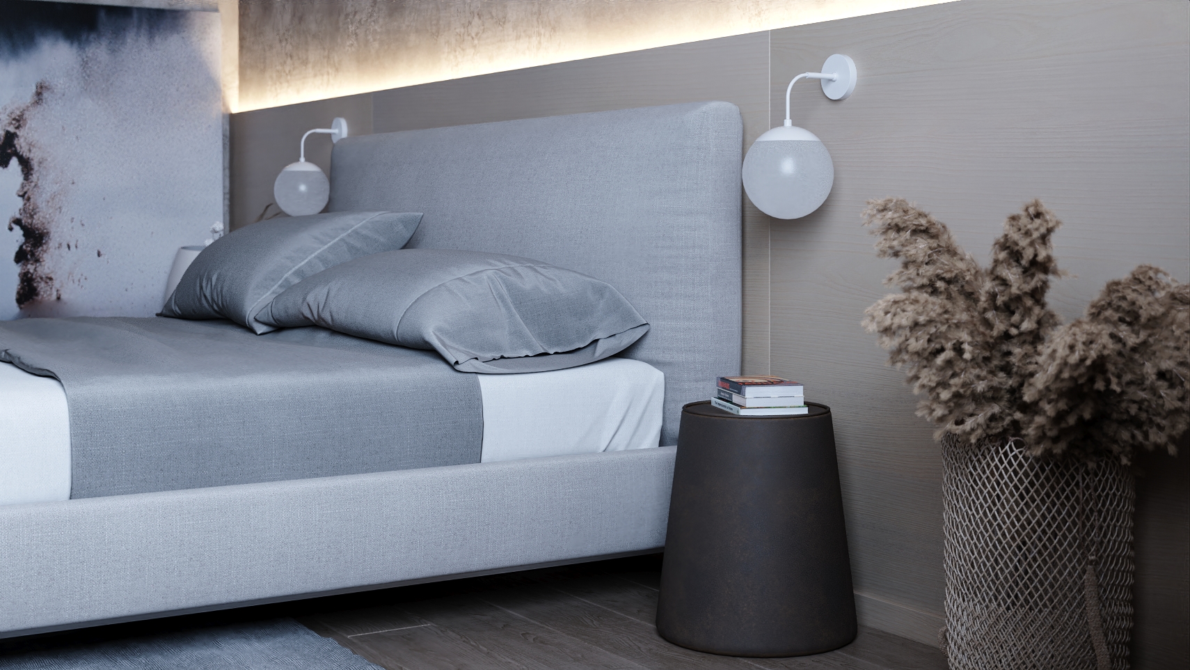 Ambiente interno com luminária